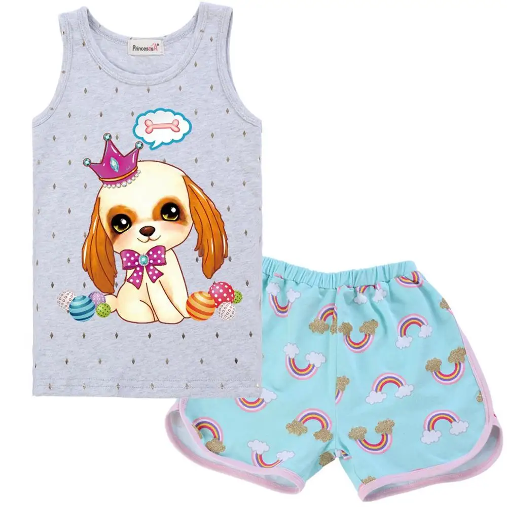 6X1-T25-6Y1 Baby Girls Clothes Flamingo Summer Children Clothes Shirt Shorts 2PCS Set Girls Clothing Sets Kids Suit Toddler Boy Clothes - Цвет: 6X1-T25-6Y1