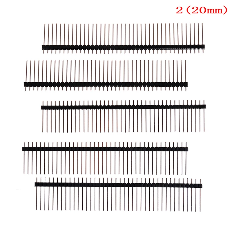 

10PCS 40P Single Row Male Breakable Same Length Golden Pin Rosh 19mm/21mm 2.54mm Pin Header Connector