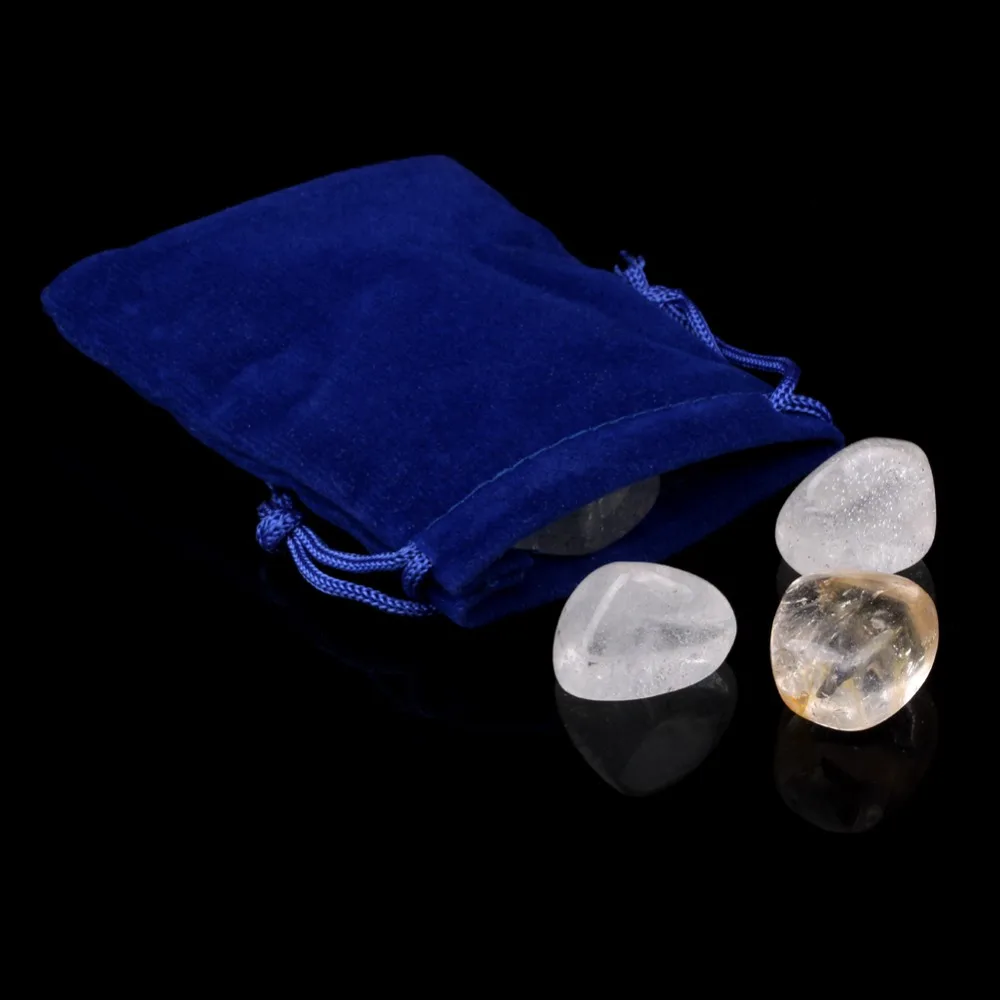 7 Chakra Stones Set Clear Quartz Crystal Semiprecious Stone Natural Reiki Healing Crystals TS0020 | Дом и сад