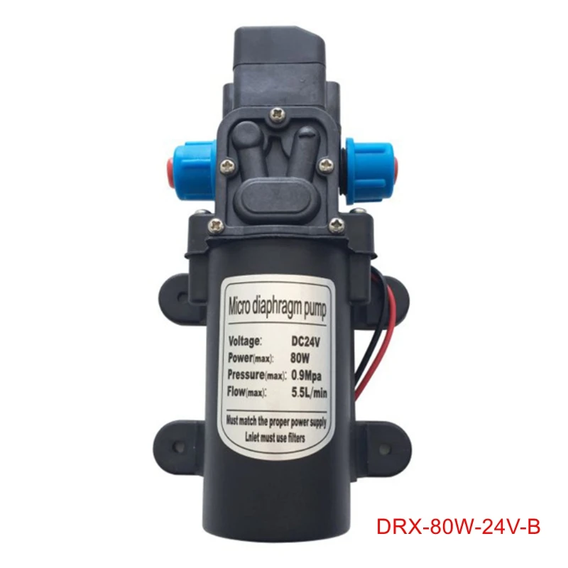 1/" BSP Мужской 12V 24V DC 80 Вт мембранный Водяной насос из нержавеющей стали самовсасывающий подкачки с автоматическим высокое Давление переключатель 5.5L/мин - Напряжение: DRX-80W-24-B