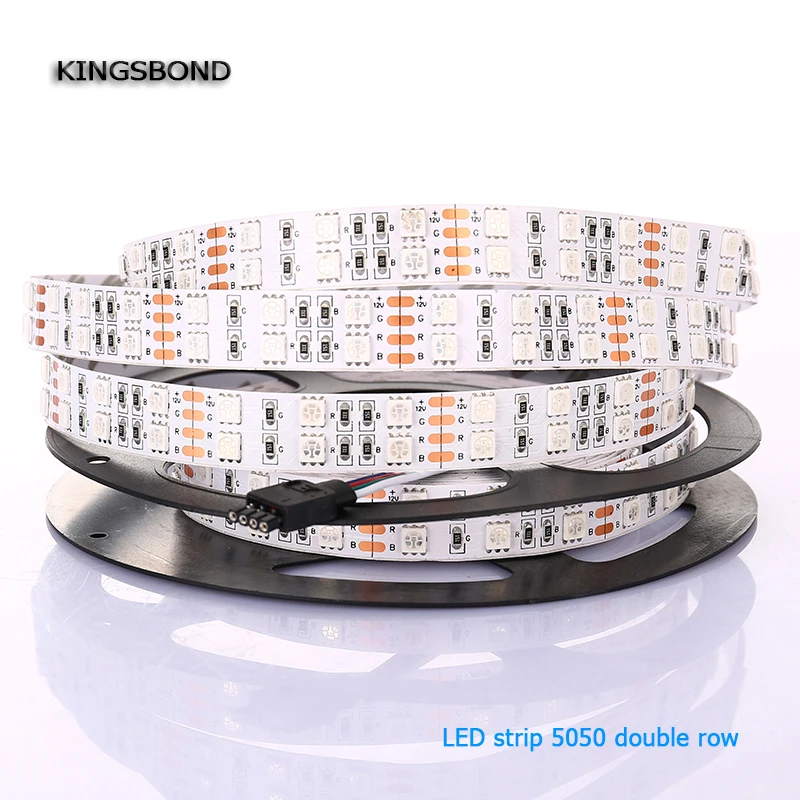 Двухрядная гибкая светодиодная лента IP20 5050 SMD светильник 12 В постоянного тока 120