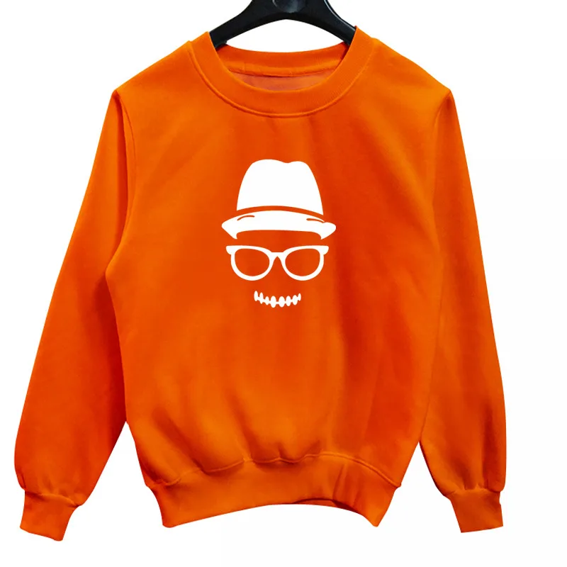 La maxpa улыбка Скелет Очки Новый осень зима Модные мужские crewneck Толстовки Толстовка