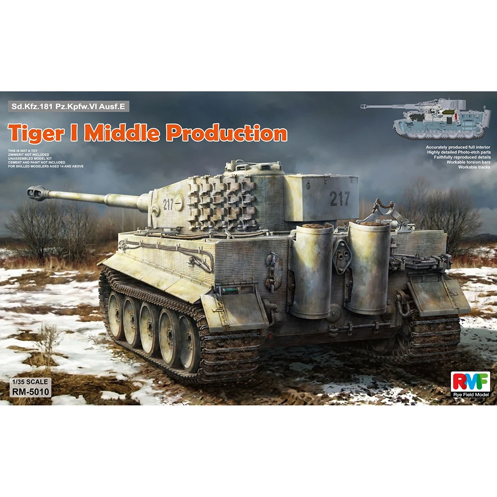 Модель RYEFIELD RM5010 Tiger I 1/35 хобби|Наборы для сборки моделей| |