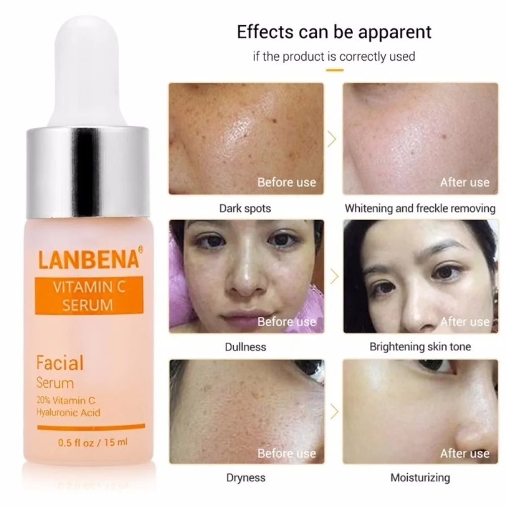 Натуральная Сыворотка для лица с витамином С эссенция ухода за кожей