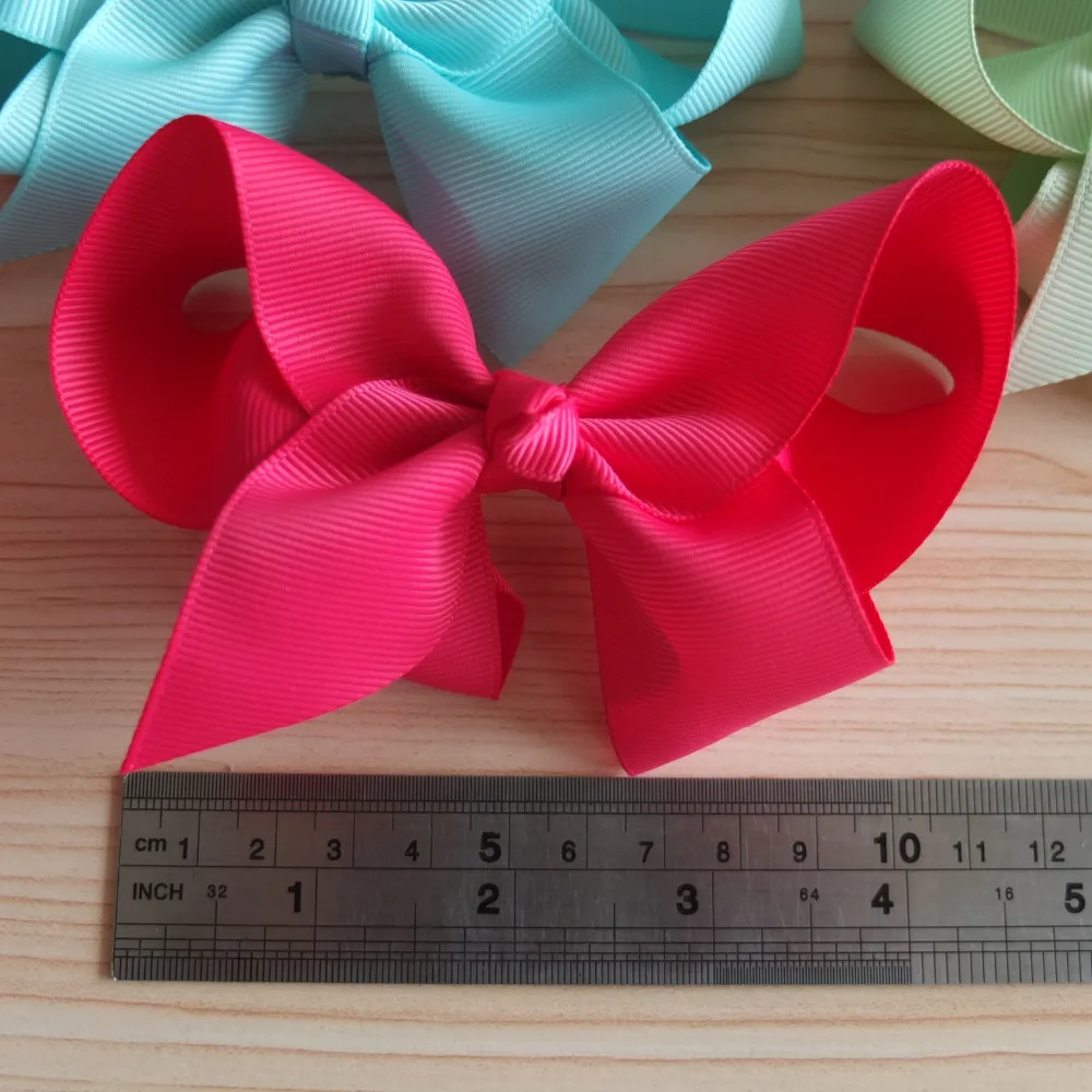 4 inch Jojo Hair Bow Clips Baby Girls Hair Accessories Boutique Grosgrain Ribbon Hairbows Dancing JOJO SIWA Hair Bow 40PCS/LOT