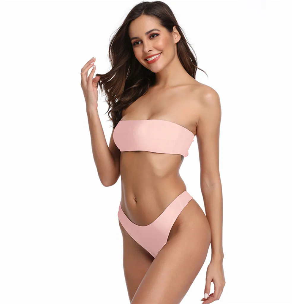 Летний женский сексуальный однотонный Розовый Красный Белый с открытыми плечами