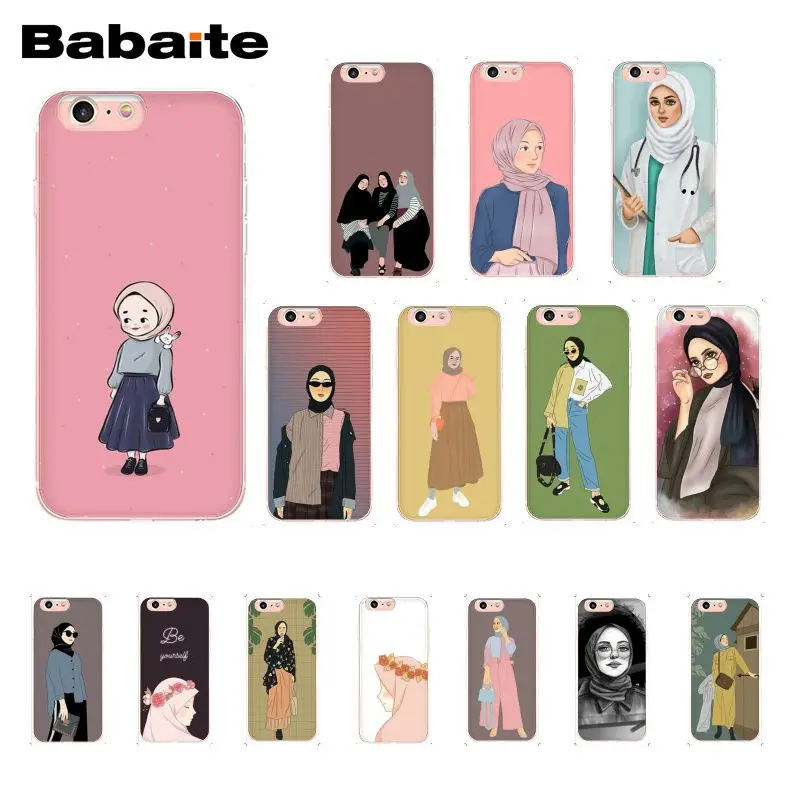 Модный чехол для телефона hijab girl iphone 12 11 Pro Max X XS MAX 6 6S 7 7plus 8 8Plus 5 5S XR|Бамперы| |