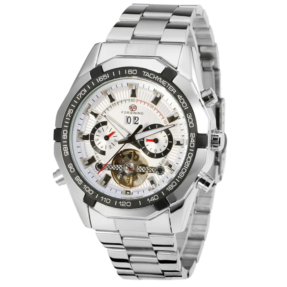 FORSINING новые автоматические мужские часы Tourbillon самовсасывающие спортивные