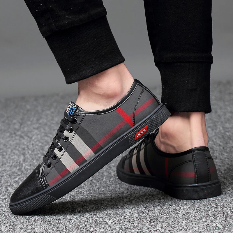 New Arrival Men Skateboarding Shoes Tenis Masculino Mens Trainers Lace-Up Sneakers Black&ampWhite Casual Plus Size 37-45 | Обувь