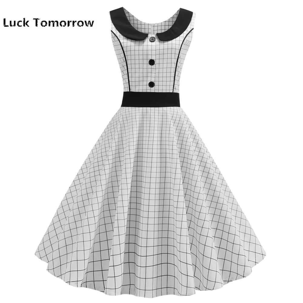 Черное винтажное платье в горошек с принтом женское летнее ретро 50 s 60 стиле пин