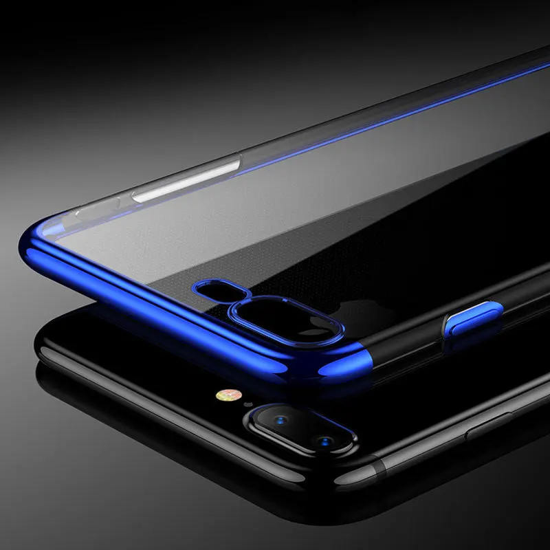 7 Plus Telefoon мотыги Роскошные покрытие силиконовый прозрачный чехол для телефона