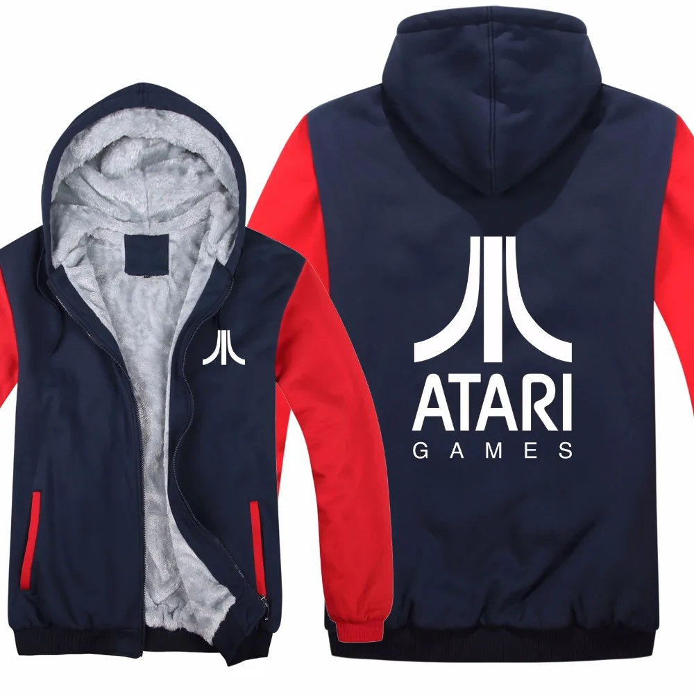 Большие размеры 5XL мужские толстовки 2019 Atari с капюшоном зимние повседневные
