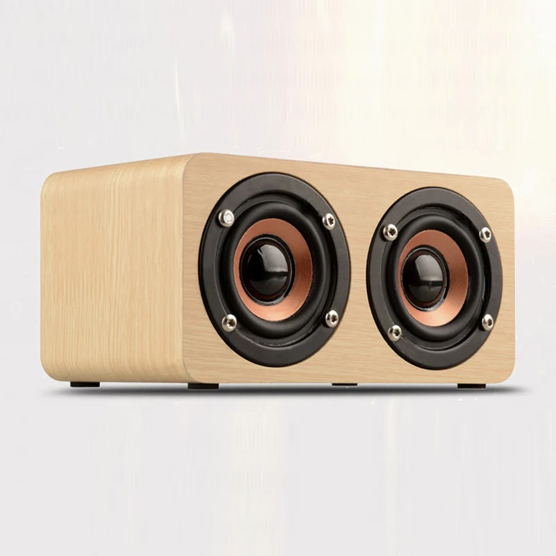 2019 горячие портативные беспроводные Bluetooth колонки деревянный двойной пассивный