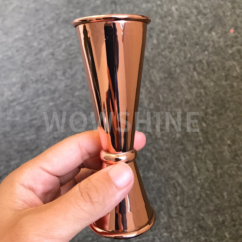 WOWSHINE Высокое качество гладкая и блестящая поверхность Красочные японский стиль двойной шейкер для коктейля 1 oz/2 oz