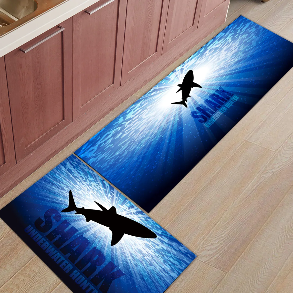 2 шт./компл. Скрытая риск челюсти Белая Акула коврик вход передняя дверь ковры