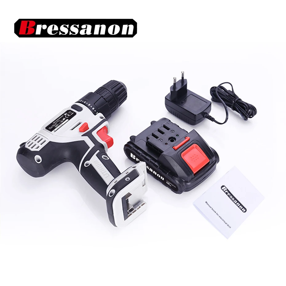 Bressanon 18 V 1300 mah литий ионная батарея с двойной скоростью DC электрическая дрель