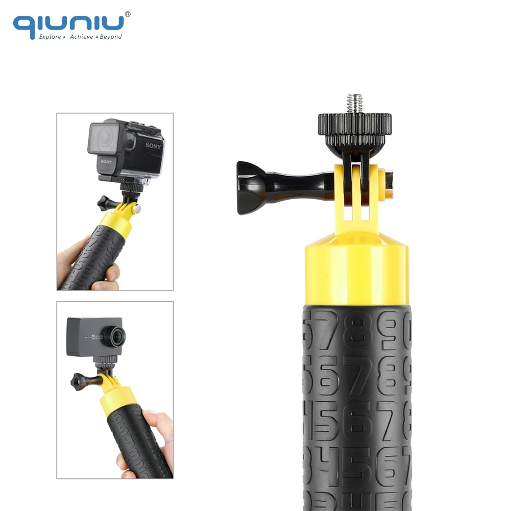 Водонепроницаемый монопод QIUNIU с ручкой поплавком мини штативом для GoPro Hero 2018 7 6 5 4