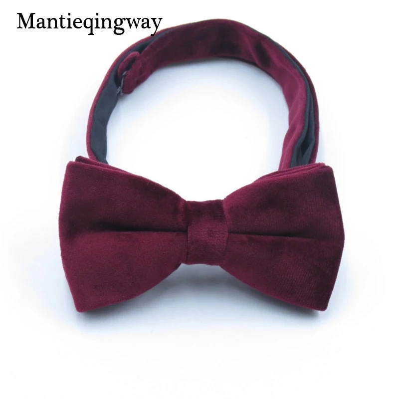 Mantieqingway вельветовый галстук бабочка для мужчин Свадебный двухслойный рубашка