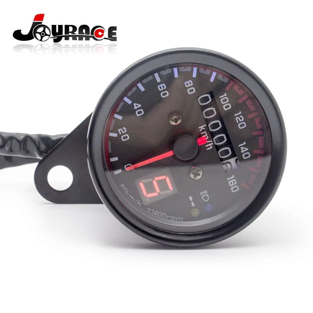Мотоцикл двойной одометр KMH Спидометр с светодиодный подсветкой сигнала|gauge