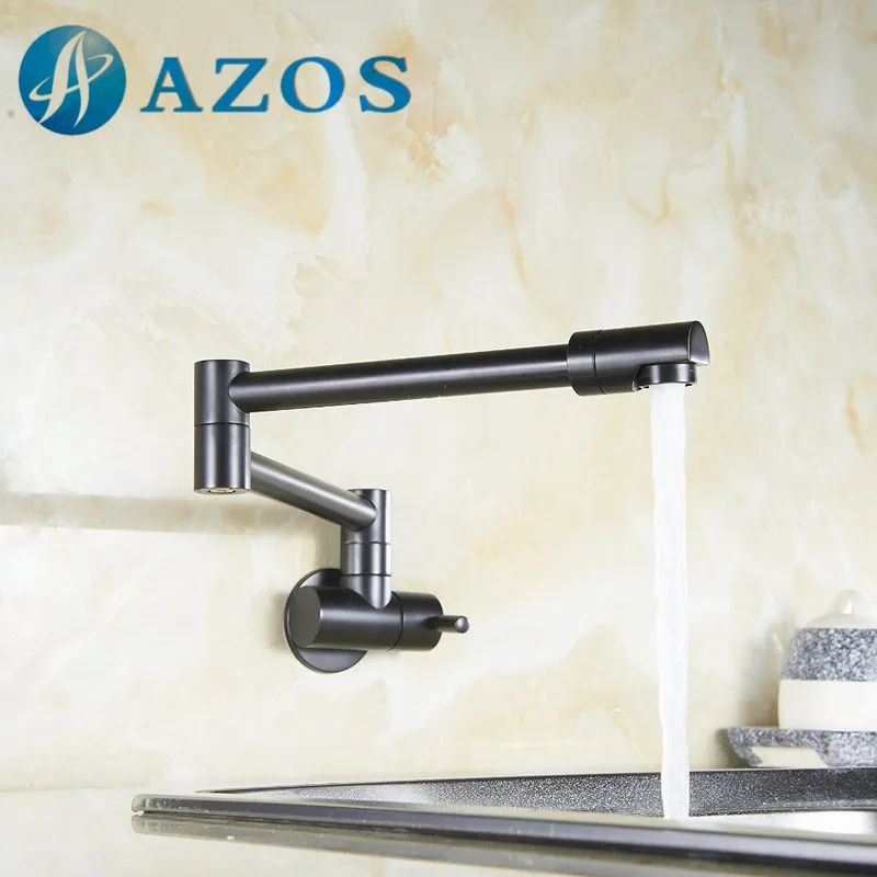 Single Handle Cold Folding Swing Pot Filler Articulating Basin Tap Oil Rubber Bronze Wall Mount Kitchen Faucet DLCF026C | Обустройство