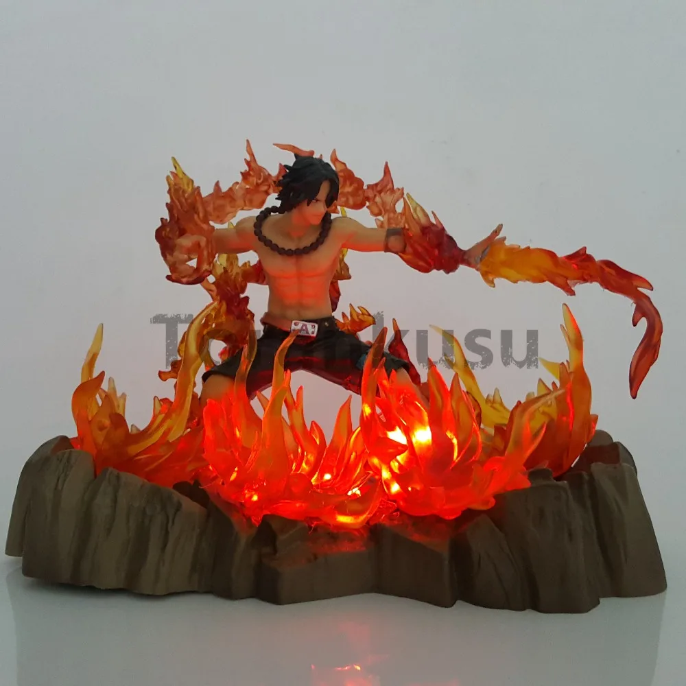 One piece фигурка Ace Led Fire Base 170 мм Аниме one piece Portgas D Ace Fire Fist фигурка Коллекционная модель игрушки