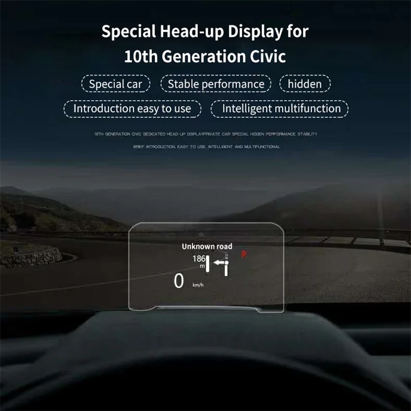 Многофункциональная система отображения HUD на лобовом стекле для Honda Civic 10th