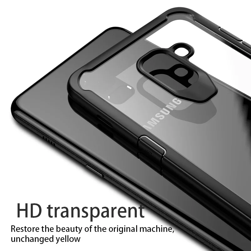 Чехол для Samsung A8 Plus 2018 TPU бампер подушка безопасности Прозрачный ударопрочный