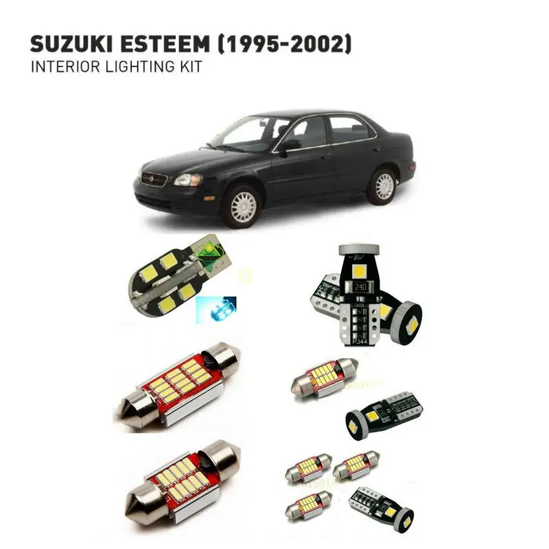 Светодиодные интерьерные лампы для Suzuki estement 1995 2002 9 шт. светодиодные автомобилей