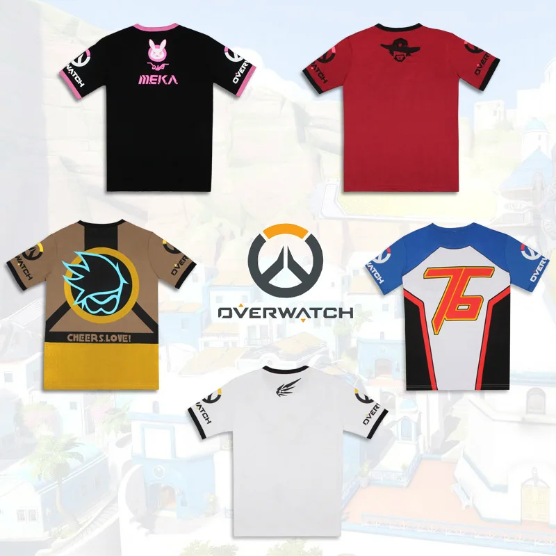 Игра OW D.VA кролик Хэллоуин вечерние НКА повседневные футболки косплей Dva унисекс с