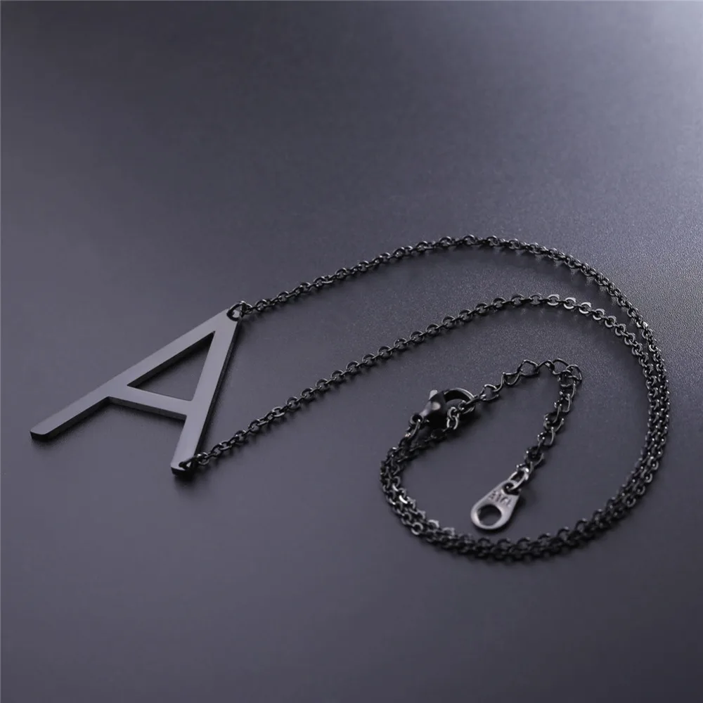 Алфавит от A до Z боковом заглавными буквами ожерелье ювелирные изделия с