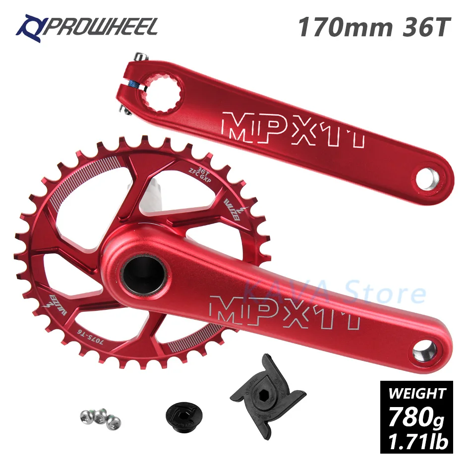 170mm red 36T MTB велосипед кривошипно костюм звездочки 170/175 мм горный велосипед звездочка цепной передачи узкая широкая цепь из колец цепь 30/32/34/36/38T передняя Звездочка для SRAM GXP XX1 X9 модными принтами XO - Цвет: 170mm red 36T