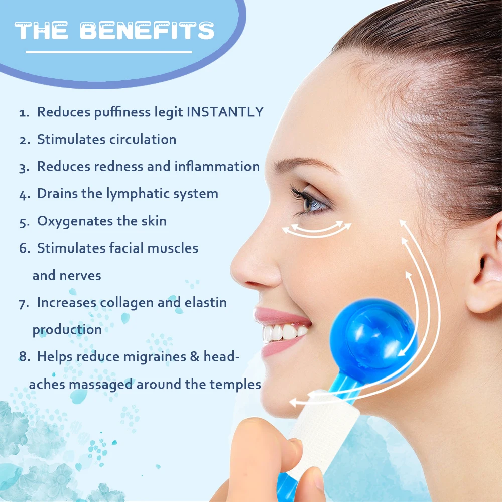 Ice Globles Roller Ball Facial Massage Tools for Skin Treatment with Box by Poleview |