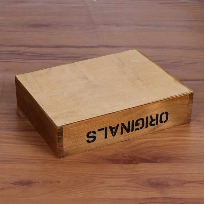 Винтажная Ретро деревянная коробка цветочные горшки для макияжа мелочи