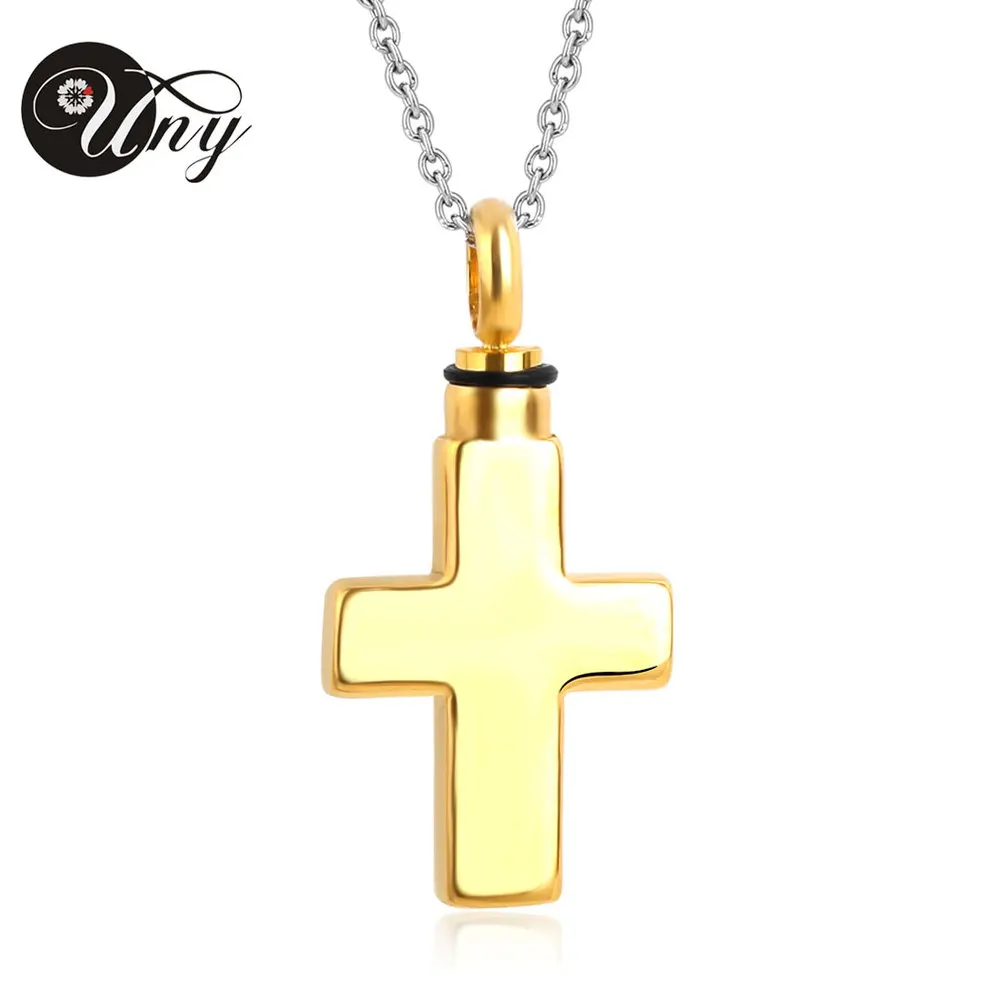 Uny 316 нержавеющая сталь Подвески с крестом кулон кремация ювелирные изделия урна