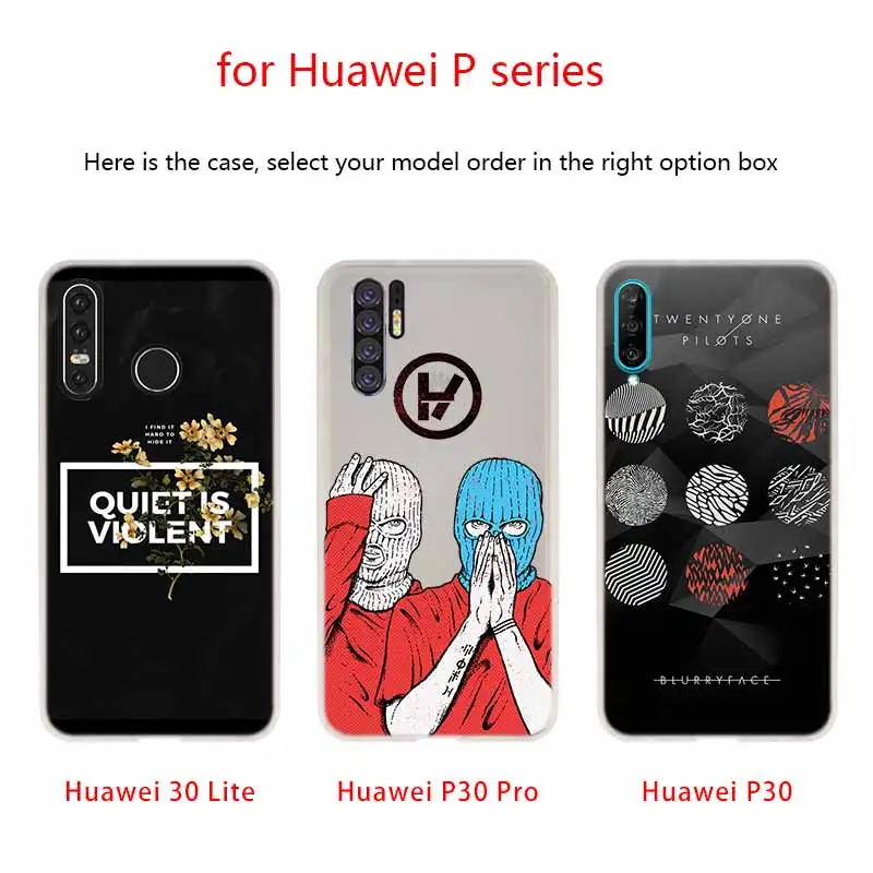 Новый чехол NAYIDA Twenty One Pilots 21 силиконовый мягкий из ТПУ для Huawei P50 P30 P40 P20 Pro P10 Lite P Smart