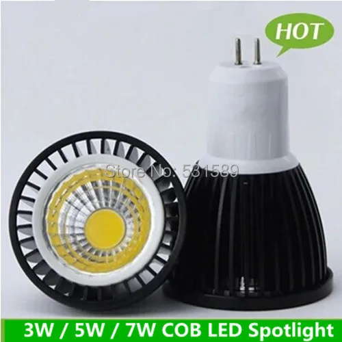 

20pcs/lot GU5.3 GU10 MR16 E14 E27 COB Spot Light Bulb Lamp 3W 5W 7W replace the 55w/65w/85w Halogen lamp