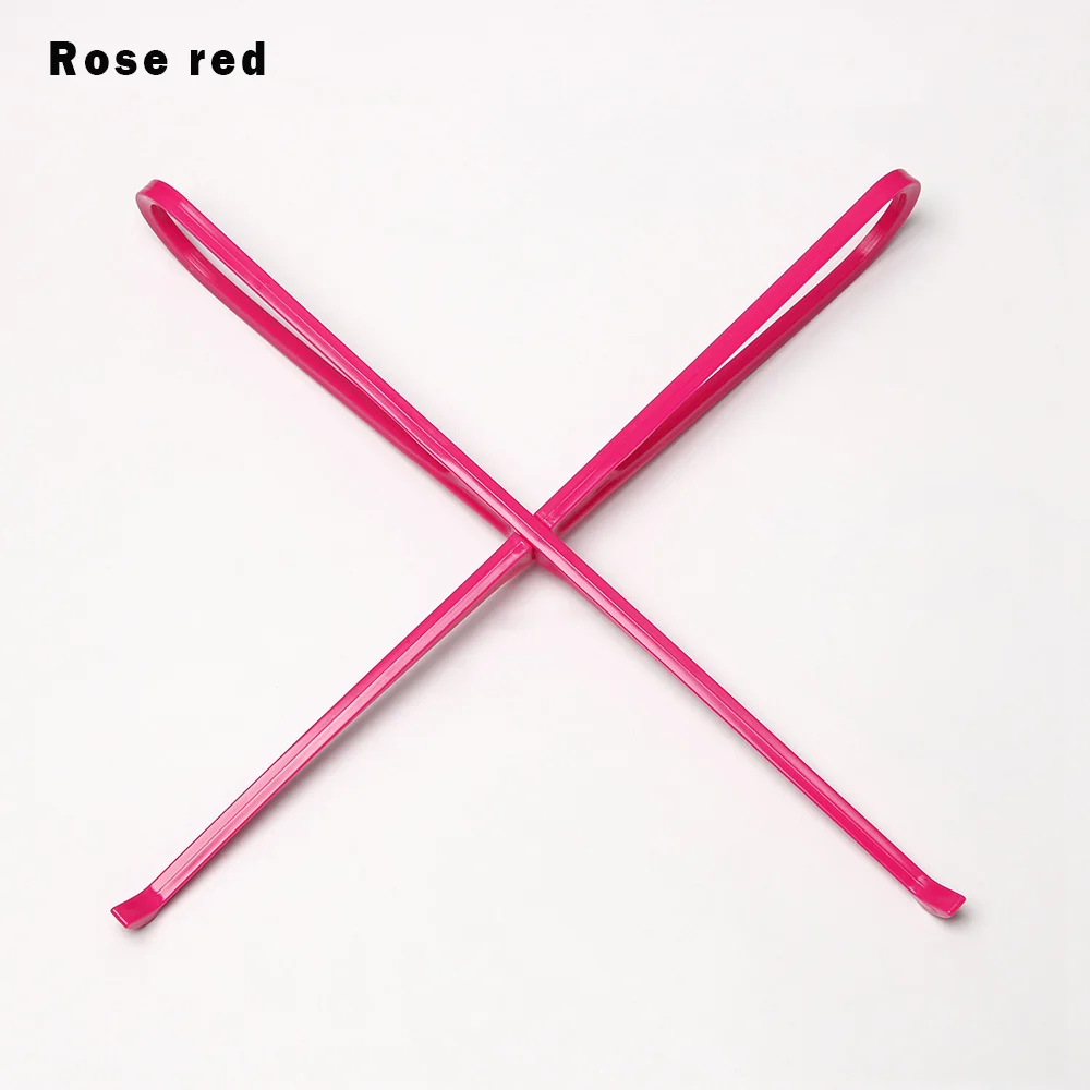 rose red Портативный складной простой ноутбук нескользящий теплоотвод кронштейн X-type охлаждающая подставка для ноутбука PC подставка держатель аксессуары - Color: rose red