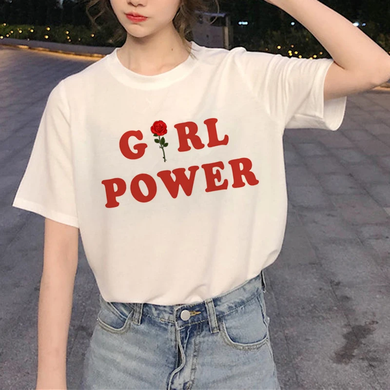 Новые феминистские футболки женские права GRL PWR Harajuku Ullzang футболка для девочек 90s графическая футболка корейский стиль Топ Тройники женские