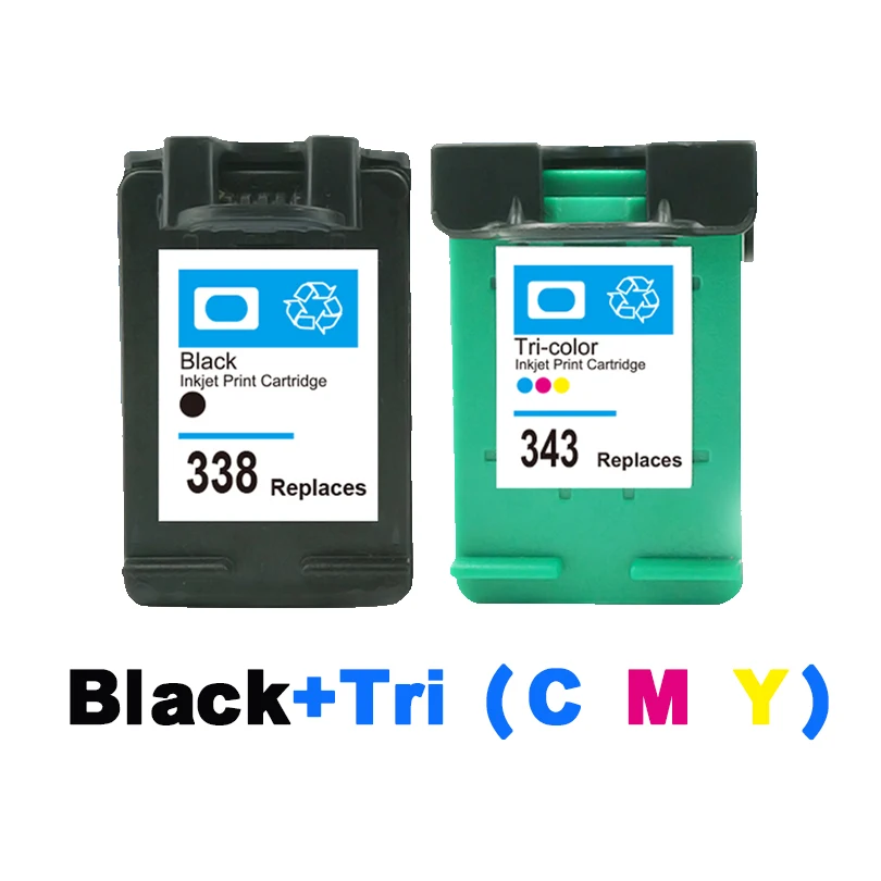 Новинка 2020 года 4 шт. совместим с Φ 338 343 Deskjet 6540 460c 1510 1500 для HP343 338|printers ink cartridges|cartridge
