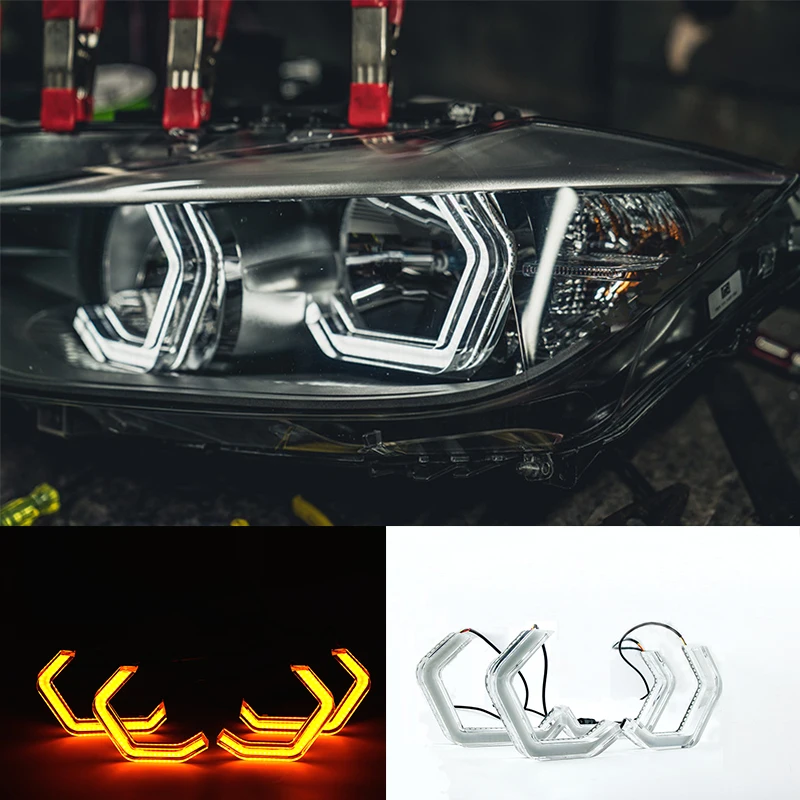 Набор прозрачных светодиодных глаз Switchback Concept M4 для BMW F80 2 3 4 series F30 F31 F32 3GT F34 M2|Фара