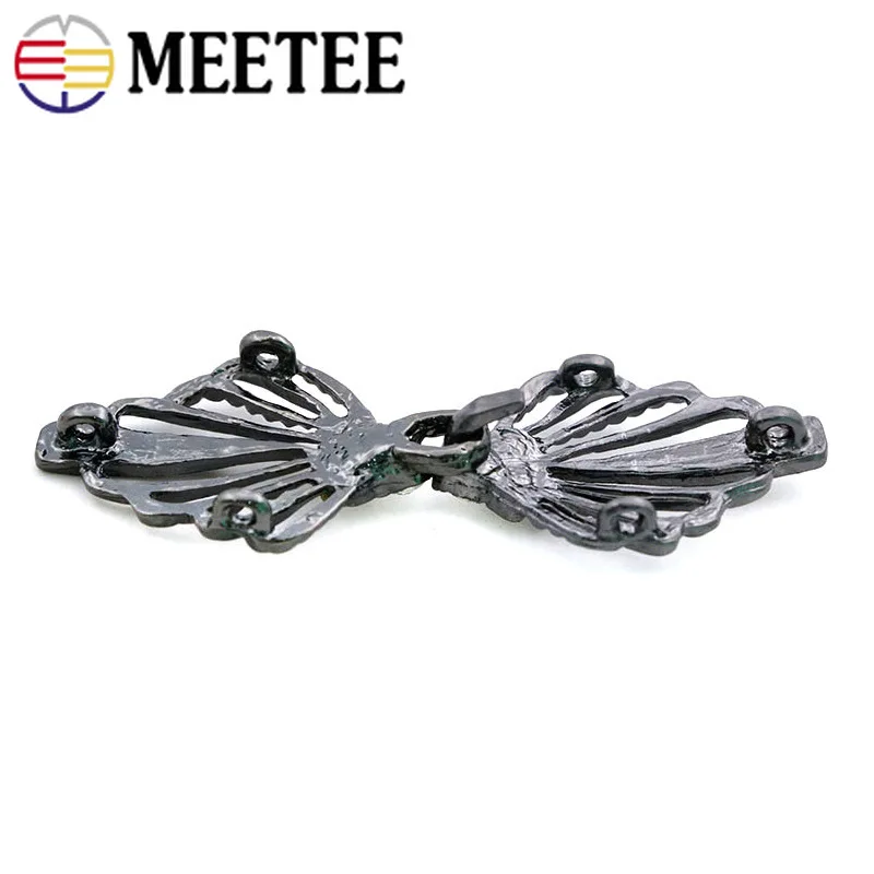 3Pcs Retro Metal Buttons for Mink Fur Coat Rhinestone Crystal Combined Button DIY Decorative Buckles Sewing Botones Accessories | Дом и сад