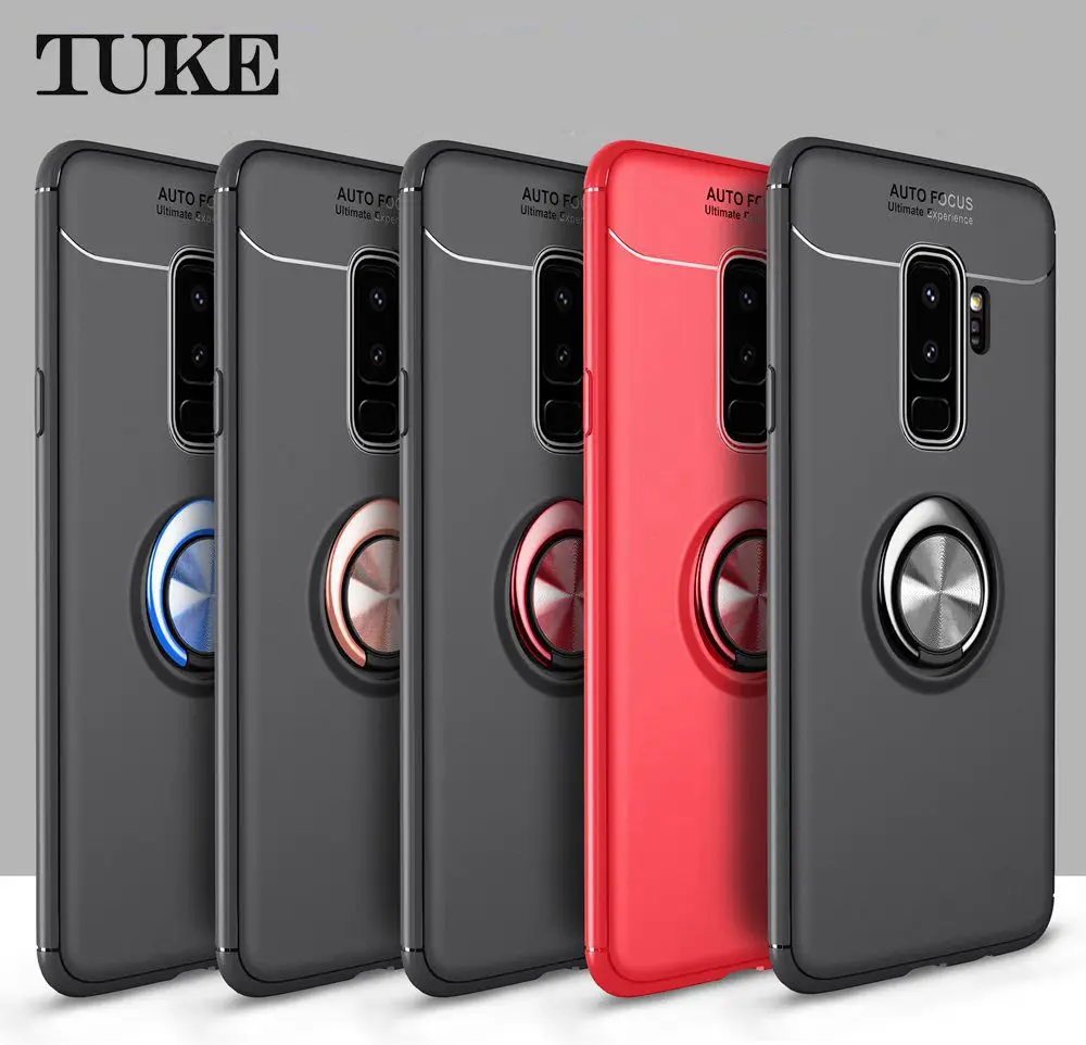 Роскошный силиконовый защитный чехол TUKE для Samsung Galaxy S9 Plus с поворотом на 360