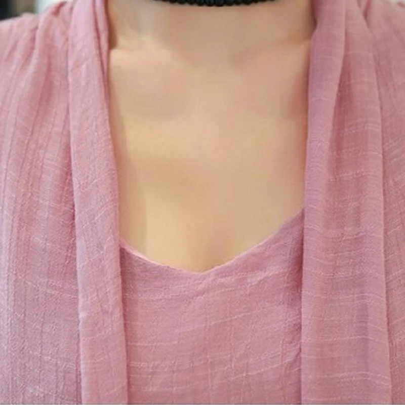 Модное платье из хлопка и льна Свободное длинное с винтажным принтом имитация