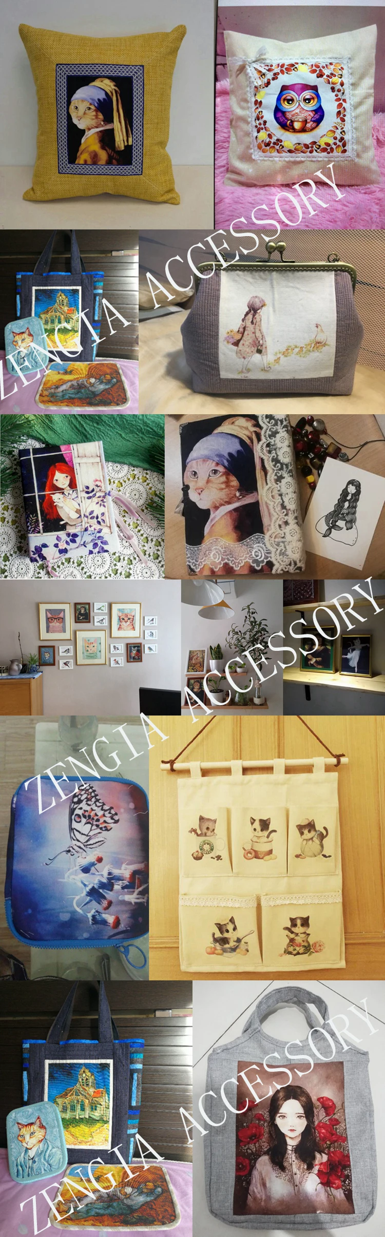 ZENGIA Fox/Llama/Bear ручная окрашенная ткань DIY шитье с животным принтом хлопок льняная ткань Telas пэчворк для сумки/украшения 15x15 см