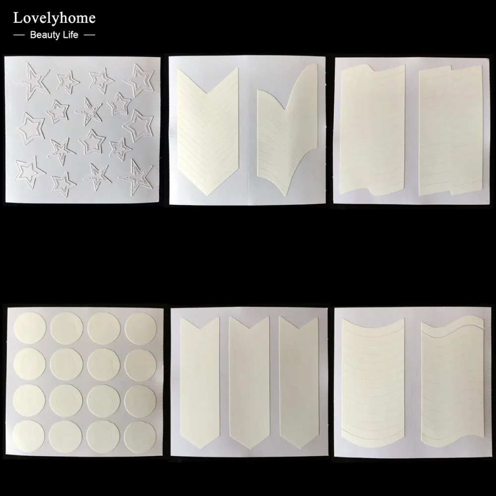 24 шт. форма ногтей руководство Стикеры Советы Французский маникюр Nail Art Наклейки