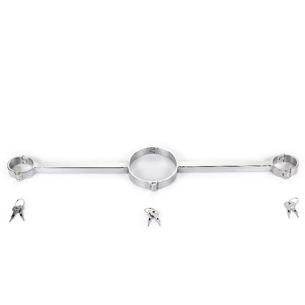 Новинка БДСМ бандаж Металлические наручники для секса с рабочим воротником