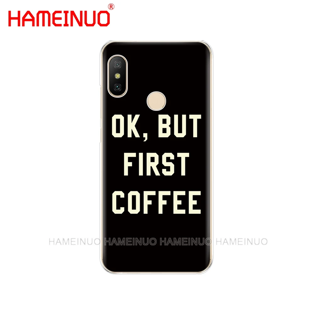 Чехол Ok But First Coffee для Xiaomi Mi 8 se A2 lite redmi 6 6a pro note PRO pocophone F1 s2 | Мобильные телефоны и