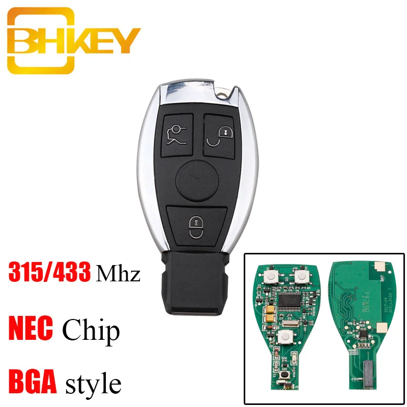 Умный дистанционный ключ BHKEY с 3 кнопками брелок без ключа для Mercedes Benz 315 мгц/433 мгц