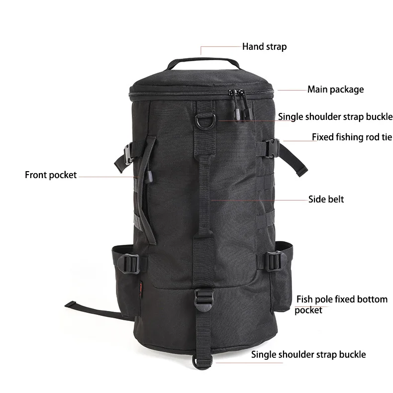 Рыболовные сумки Leo 28085 цилиндрическая удочка сумка для катушки рюкзак чехол рыбы