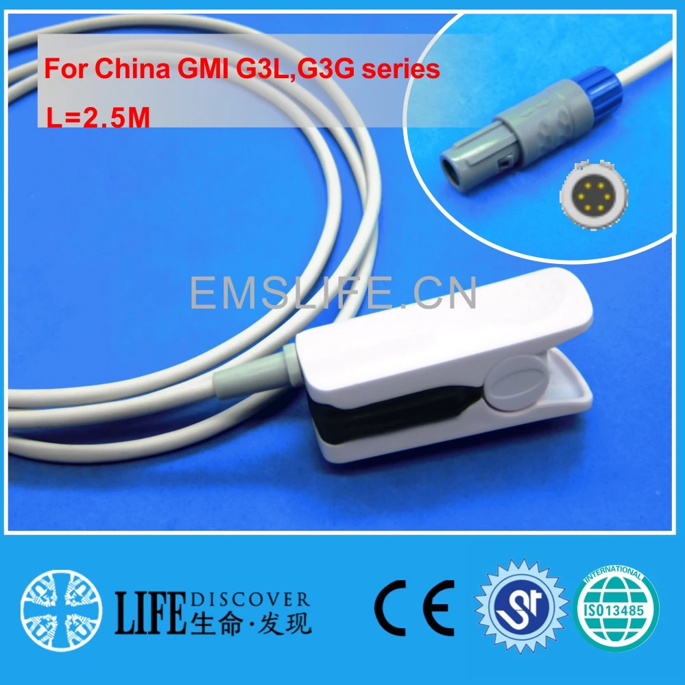 

Long cable NK finger clip spo2 sensor For China GMI G3L,G3G series